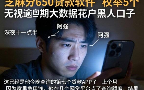 芝麻分650贷款软件，枚举5个无视逾期大数据花户黑户口子