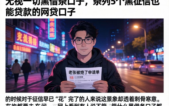 无视一切黑借条口子，条列5个黑征信也能贷款的网贷口子