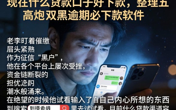 现在什么贷款口子好下款，整理五个高炮双黑逾期必下款软件