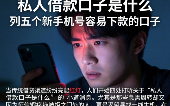 私人借款口子是什么，胪列五个新手机号容易下款的口子