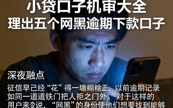 小贷口子机审大全,理出五个网黑逾期下款口子
