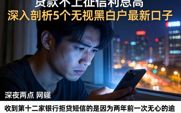 贷款不上征信利息高，深入剖析5个无视黑白户最新口子