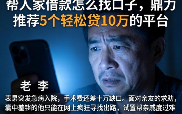 帮人家借款怎么找口子，鼎力推荐5个轻松贷10万的平台