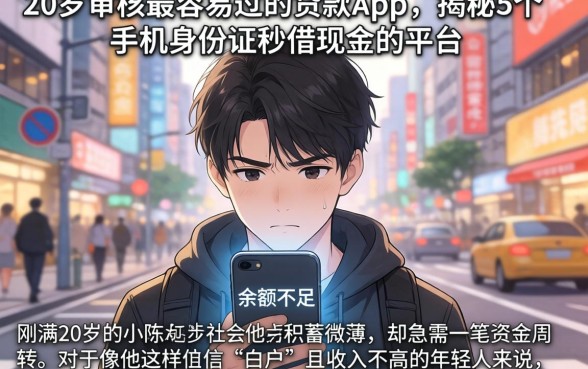 20岁审核最容易过的贷款app，揭秘5个手机身份证秒借现金的平台
