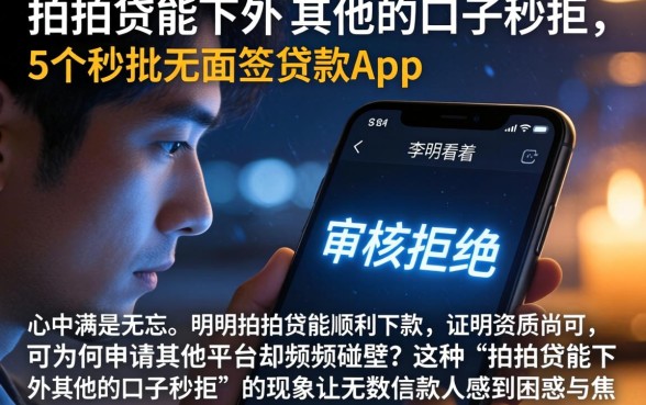拍拍贷能下外其他的口子秒拒，详细阐述5个秒批无面签贷款app