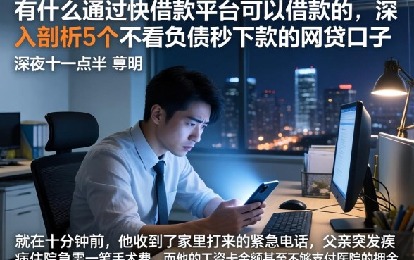 有什么通过快借款平台可以借款的，深入剖析5个不看负债秒下款的网贷口子