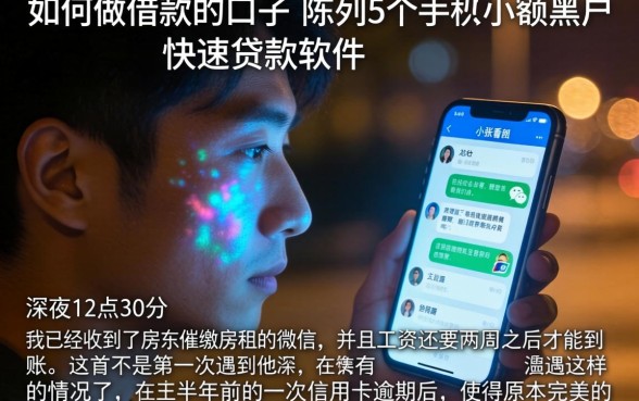如何做借款的口子，陈列5个手机小额黑户快速贷款软件