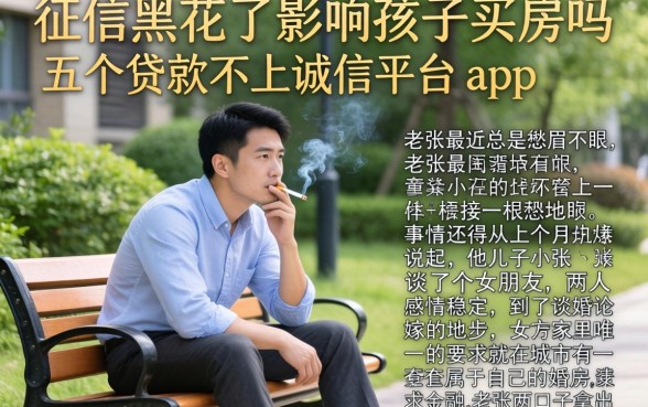 征信黑花了影响孩子买房吗,条列五个贷款不上诚信平台的app