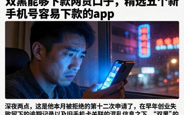 双黑能够下款的网贷口子，精选五个新手机号容易下款的app