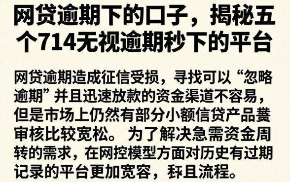网贷逾期下的口子，揭秘五个714无视逾期秒下的平台
