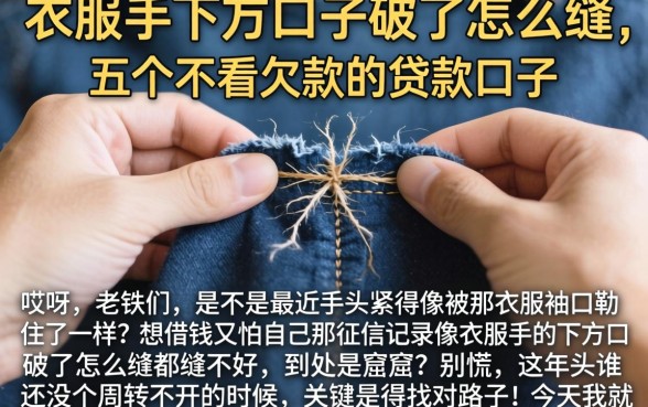 衣服手的下方口子破了怎么缝，详细阐述五个不看欠款的贷款口子