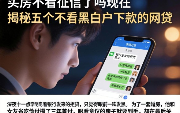 买房不看征信了吗现在,揭秘五个不看黑白户下款的网贷
