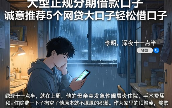 大型正规分期借款口子，诚意推荐5个网贷大口子轻松借口子