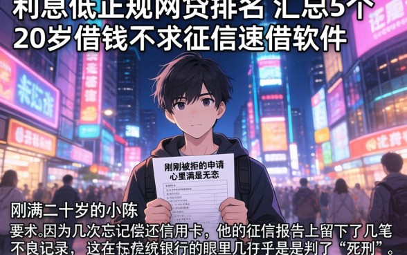 利息低的正规网贷排名，汇总5个20岁借钱不求征信速借软件
