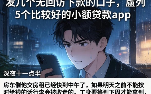 发几个无回访下款的口子，胪列5个比较好的小额贷款app
