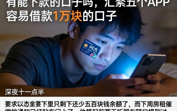 有能下款的口子吗,汇整五个APP容易借款1万块的口子