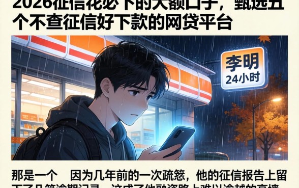 2026征信花必下的大额口子，甄选五个不查征信好下款的网贷平台