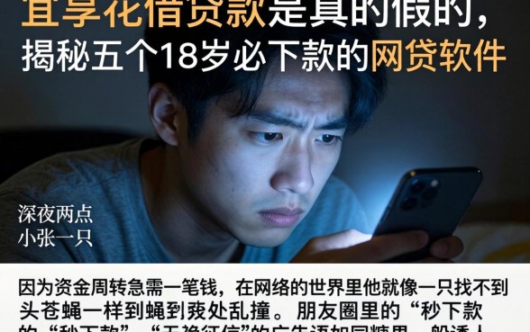 宜享花借贷款是真的假的，揭秘五个18岁必下款的网贷软件