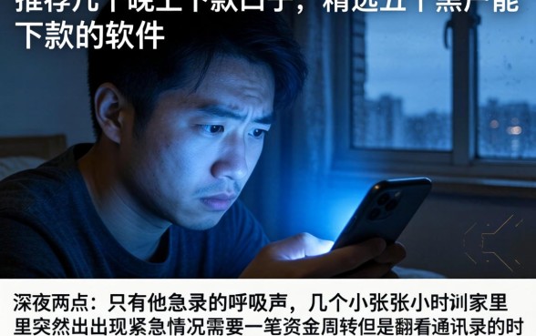 推荐几个晚上下款的口子，精选五个黑户能下款的软件