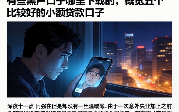 有些黑户口子哪里下载的，概览五个比较好的小额贷款口子