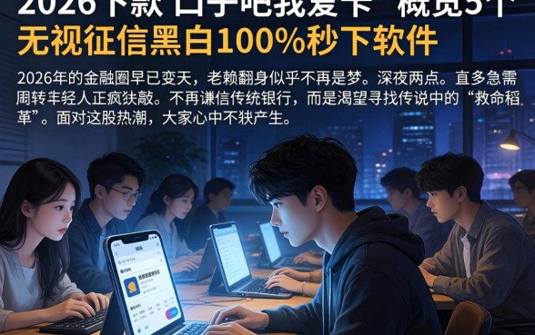 2026下款的口子吧我爱卡，概览5个无视征信黑白100%秒下软件