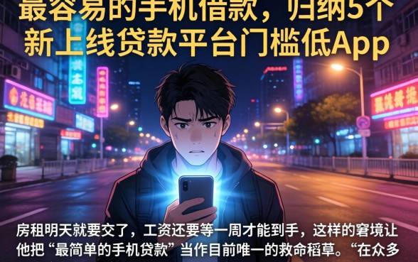 最容易的手机借款，归纳5个新上线贷款平台门槛低app