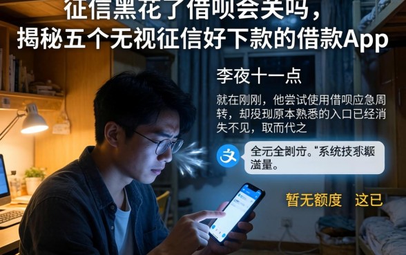 征信黑花了借呗会关吗，揭秘五个无视征信好下款的借款app