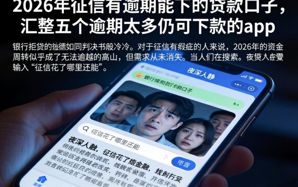 2026年征信有逾期能下的贷款口子，汇整五个逾期太多仍可下款的app