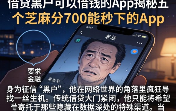 借贷黑户可以借钱的app，揭秘五个芝麻分700能秒下的app