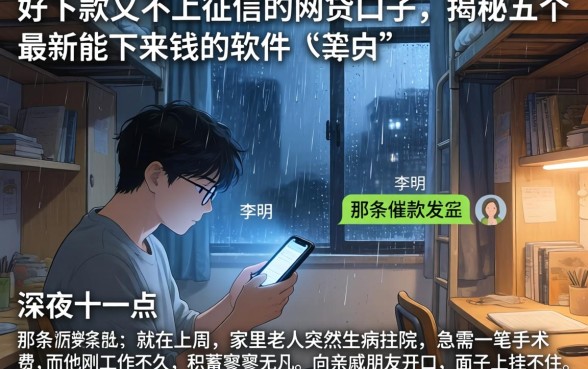 好下款又不上征信的网贷口子，揭秘五个最新能下来钱的软件