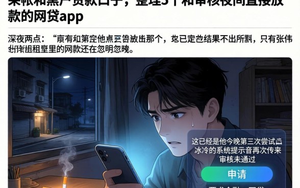 呆帐和黑户贷款口子，整理5个不审核夜间直接放款的网贷app