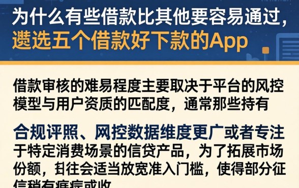 为什么有些借款比其他更容易通过，遴选五个借款好下款的app