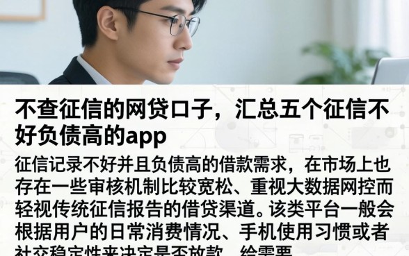 不查征信的网贷口子，汇总五个征信不好负债高的app