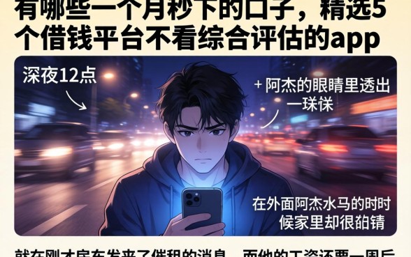 有哪些一个月秒下的口子，精选5个借钱平台不看综合评估的app