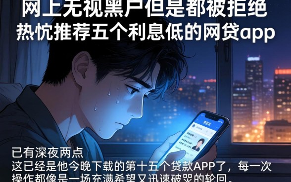 网上无视黑户但是都被拒绝，热忱推荐五个利息低的网贷app