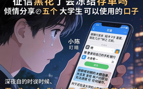 征信黑花了会冻结存单吗，倾情分享五个大学生可以使用的口子