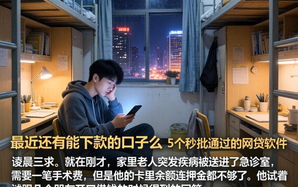 最近还有能下款的口子么，细致阐述5个秒批通过的网贷软件