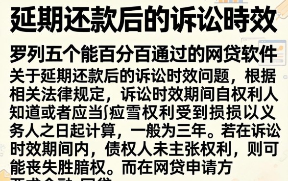 延期还款后的诉讼时效，罗列五个能百分百通过的网贷软件
