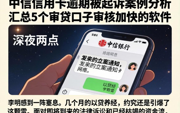 中信信用卡逾期被起诉案例分析，汇总5个审贷口子审核加快的软件