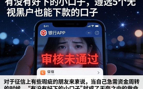 有没有好下的小口子，遴选5个无视黑户也能下款的口子