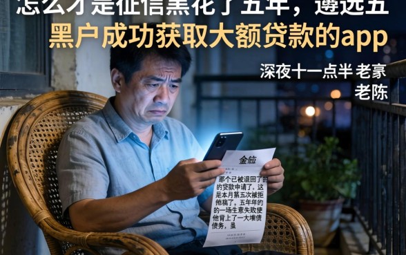 怎么才是征信黑花了五年,遴选五个黑户成功获取大额贷款的app