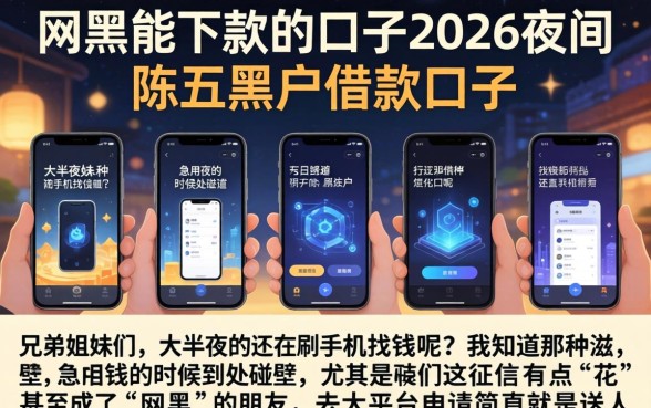 网黑能下款的口子2026夜间，陈列五个黑户借款口子