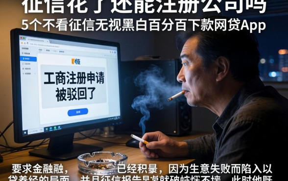 征信花了还能注册公司吗，胪列5个不看征信无视黑白百分百下款网贷app