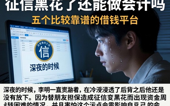 征信黑花了还能做会计吗，详细阐述五个比较靠谱的借钱平台