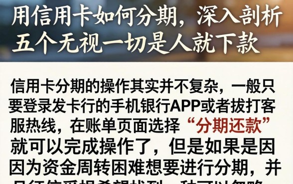 用信用卡如何分期，深入剖析五个无视一切是人就下款