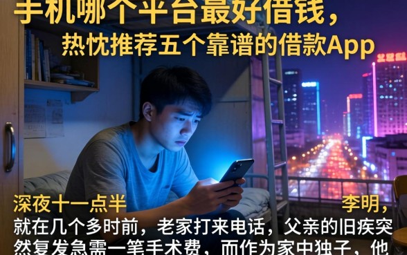 手机哪个平台最好借钱，热忱推荐五个靠谱的借款app