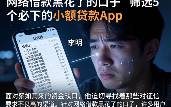 网络借款黑花了的口子，筛选5个必下的小额贷款app