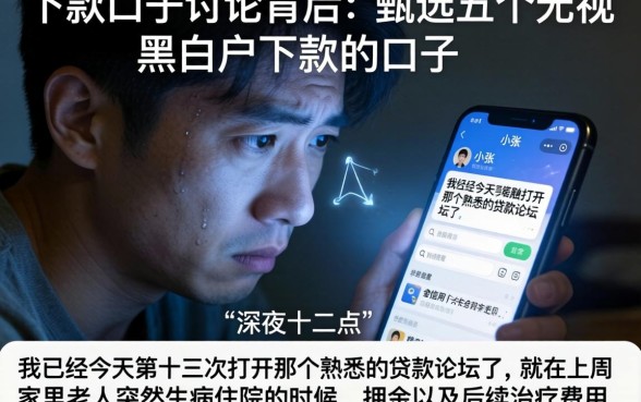 下款口子讨论背后，甄选五个无视黑白户下款的口子