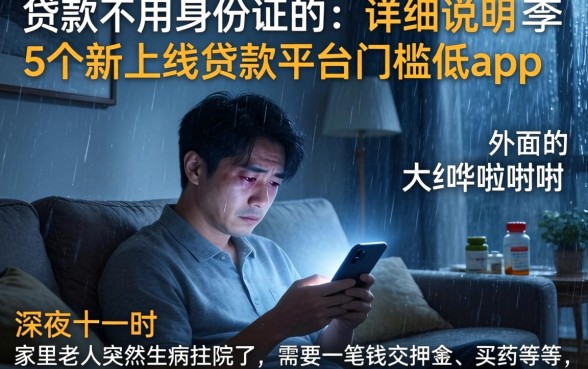 贷款不用身份证的，详尽说明5个新上线贷款平台门槛低app