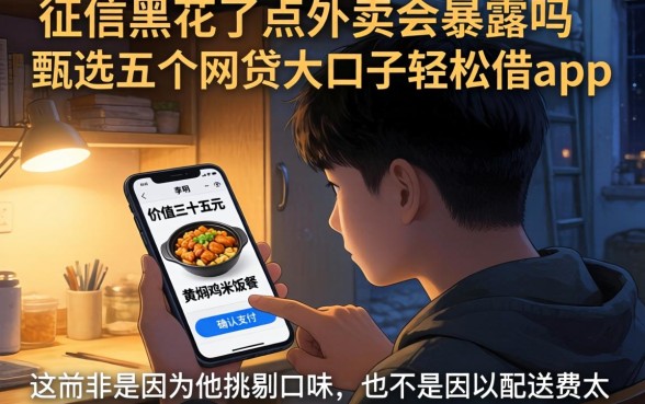 征信黑花了点外卖会暴露吗,甄选五个网贷大口子轻松借app